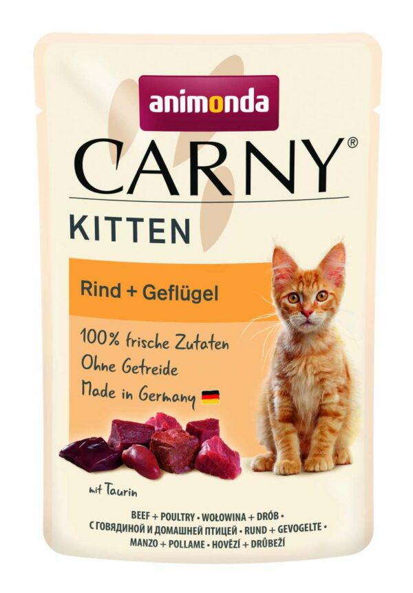 Animonda - Carny Rind + Geflügel Kitten im Frischebeutel